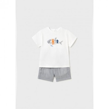 Conjunto bermuda rayas Mayoral
