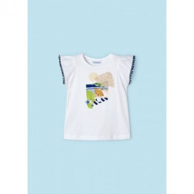 Camiseta m/c apliques Mayoral